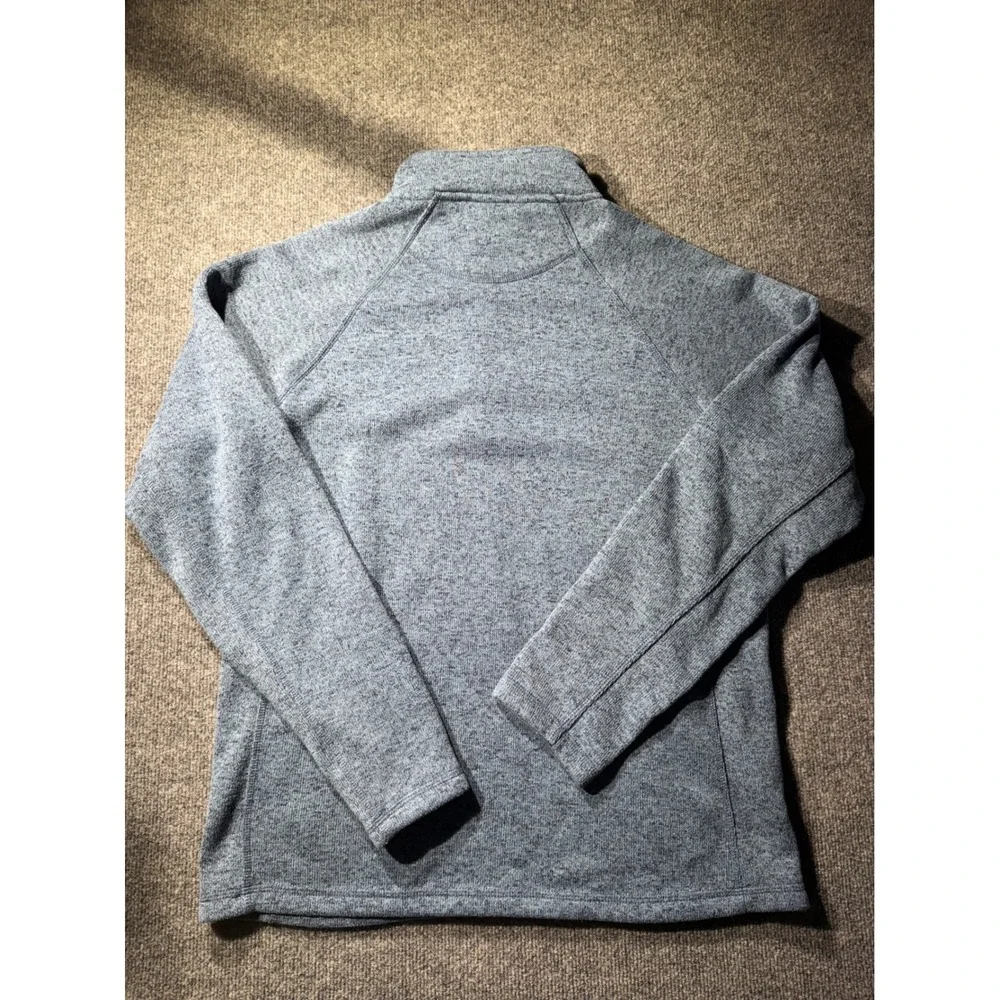 Stillwater Supply Co Mens Large Blue Heathered Quarter Zip Fleece Lined Sweater